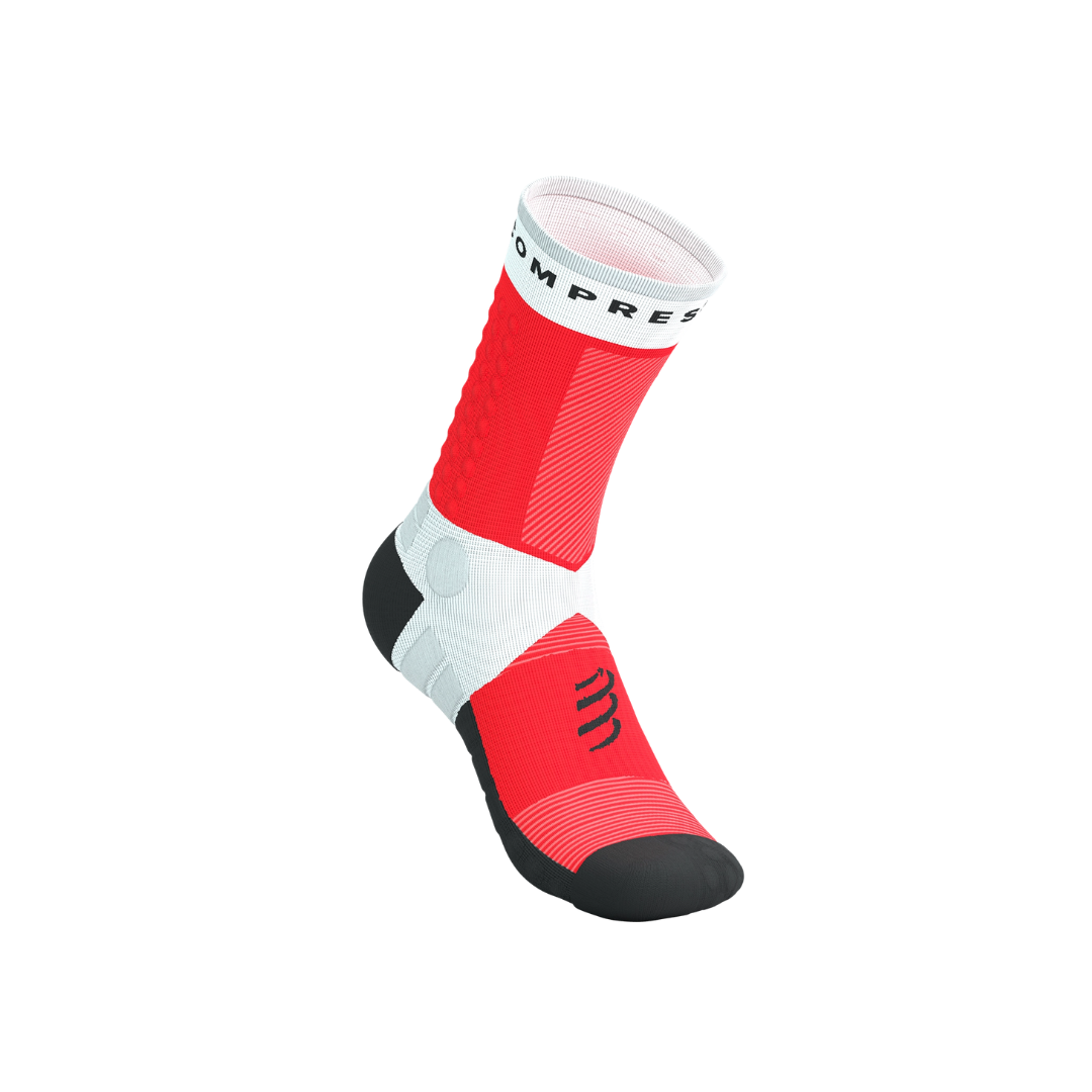 ultra trail sock fluo red back right ultra trail sock fluo red back right