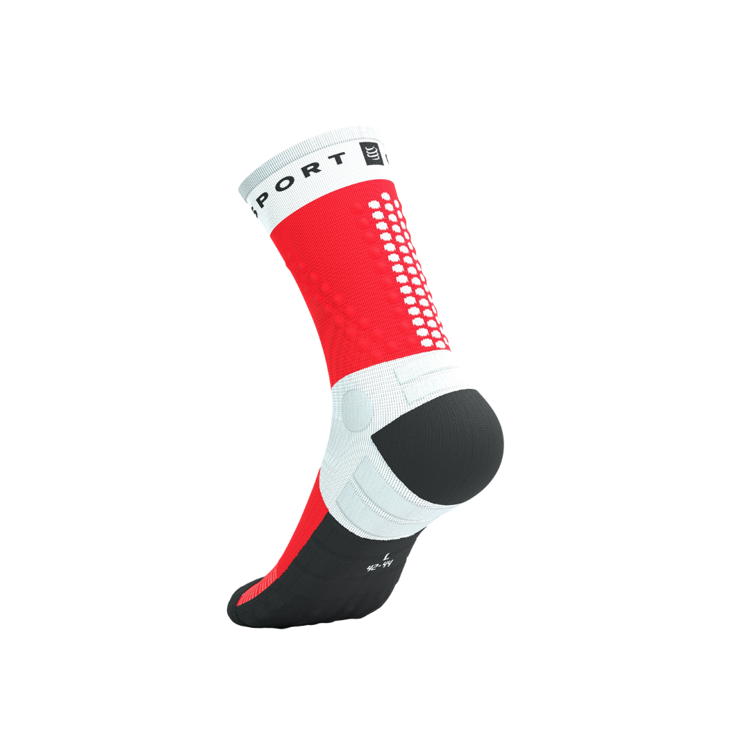 ultra trail sock fluo red back left ultra trail sock fluo red back left