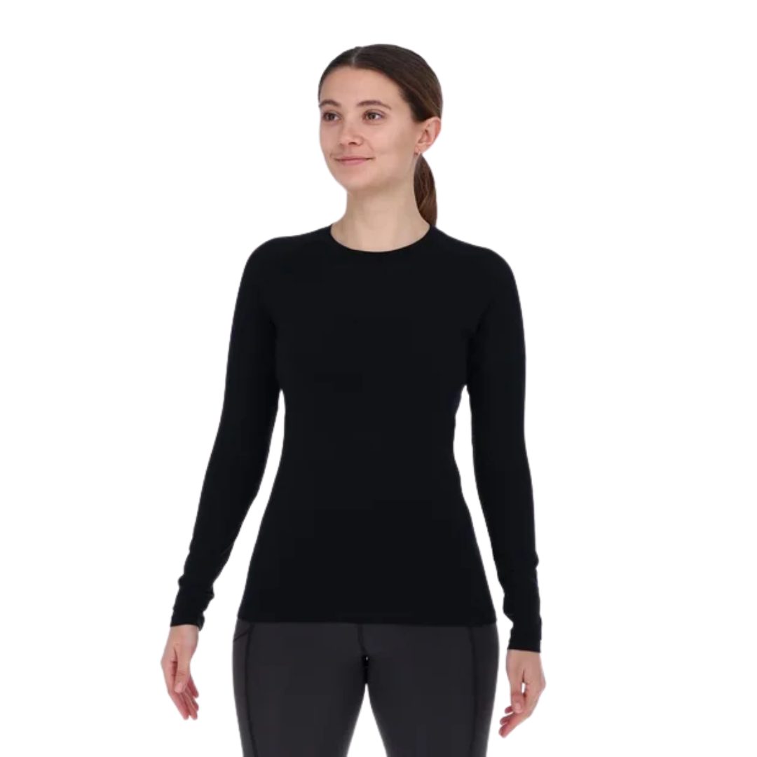 inov merino long sleeve black wmn front inov merino long sleeve black wmn front