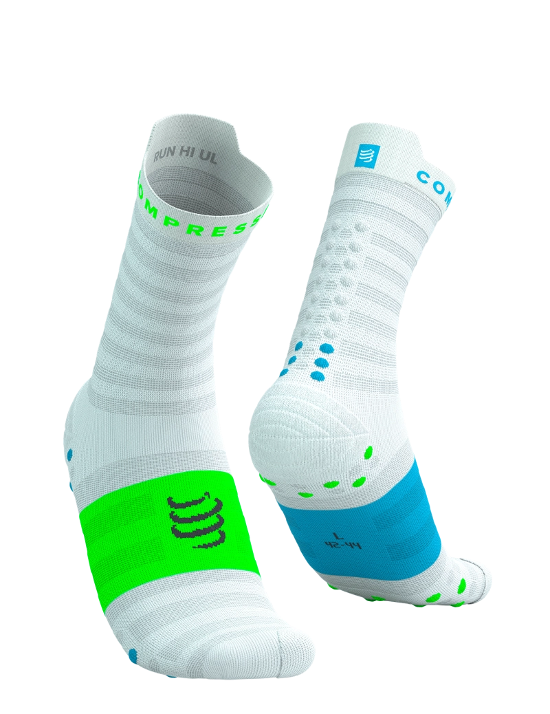 pro-racing-socks-v40-ultralight-run-high-white-norse-blue-neon-green