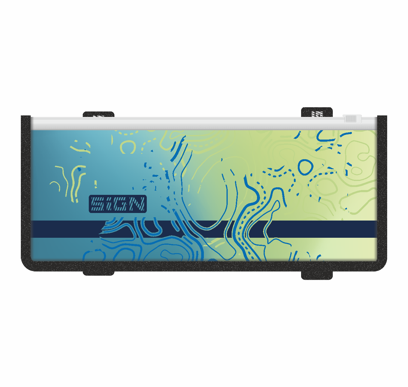 Blue holder